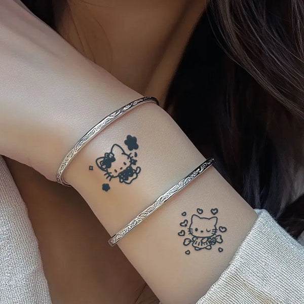 2pcs Hello Kitty Temporary Body Tattoo Stickers