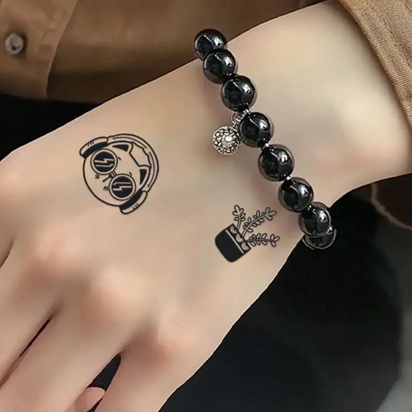 2pcs Innocent Doodle Temporary Body Tattoo Stickers