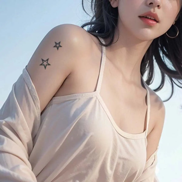 2pcs Starry Silhouette Temporary Body Tattoo Stickers