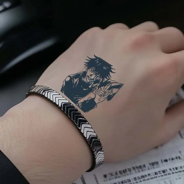 2pcs Cursed Technique Temporary Body Tattoo Stickers