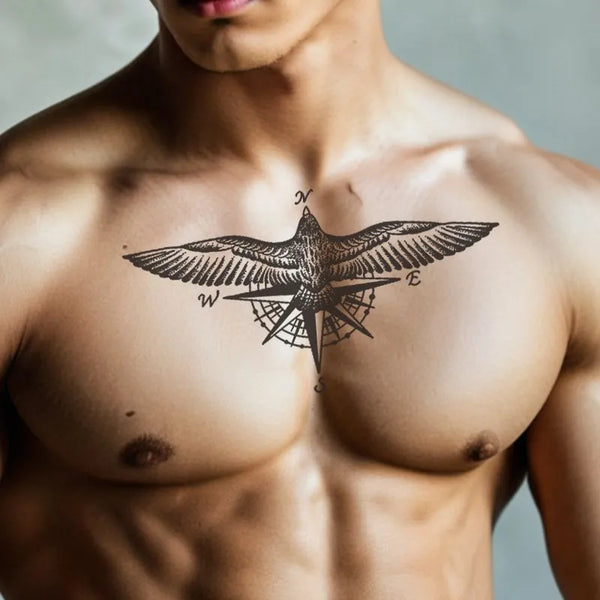 2pcs Winged Voyage Temporary Body Tattoo Stickers