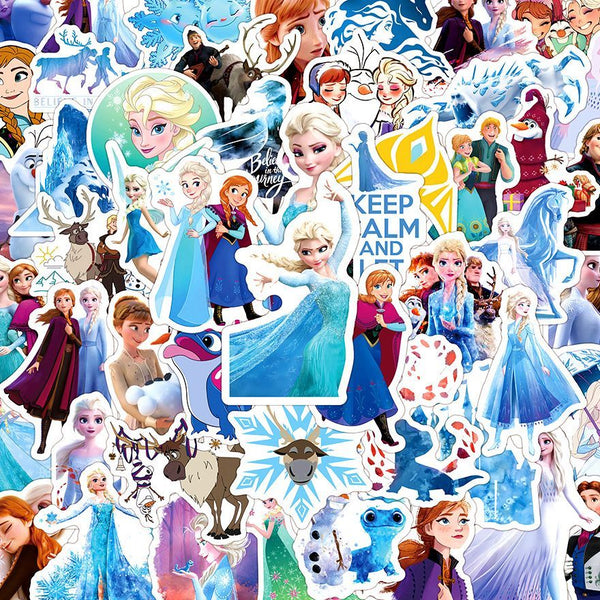 50pcs not repeated Princess let it go colorful waterproof sticker