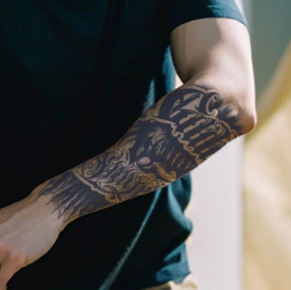 2pcs Ink Script Rhapsody Temporary Body Tattoo Stickers