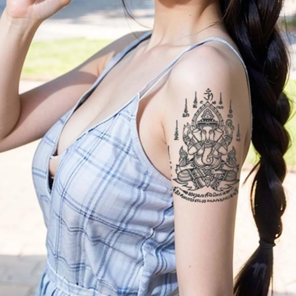 2pcs Sanctum Symbol Temporary Body Tattoo Stickers