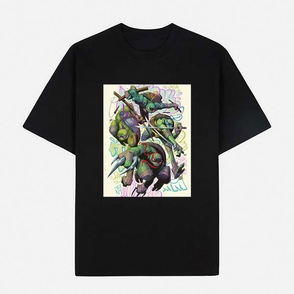 Teenage Mutant Ninja Turtles Limited Art Design Graphic Cotton T-Shirt