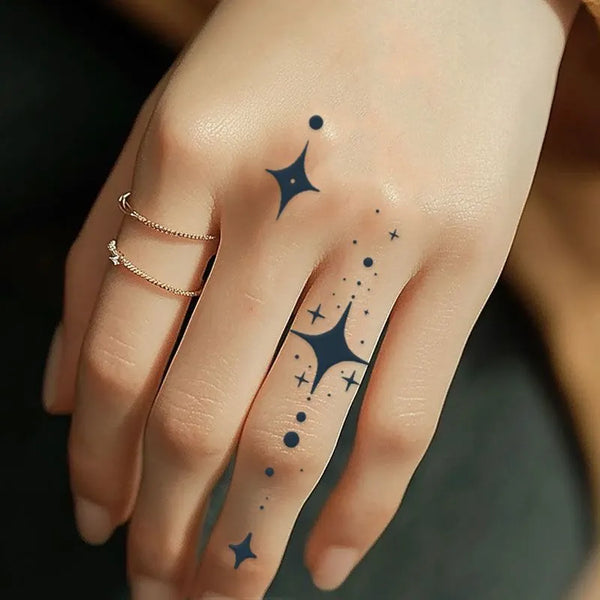 2pcs Stardust Whirl  Temporary Body Tattoo Stickers