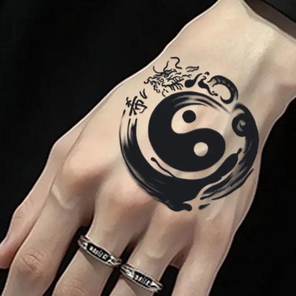 2pcs Taichi Zen Temporary Body Tattoo Stickers
