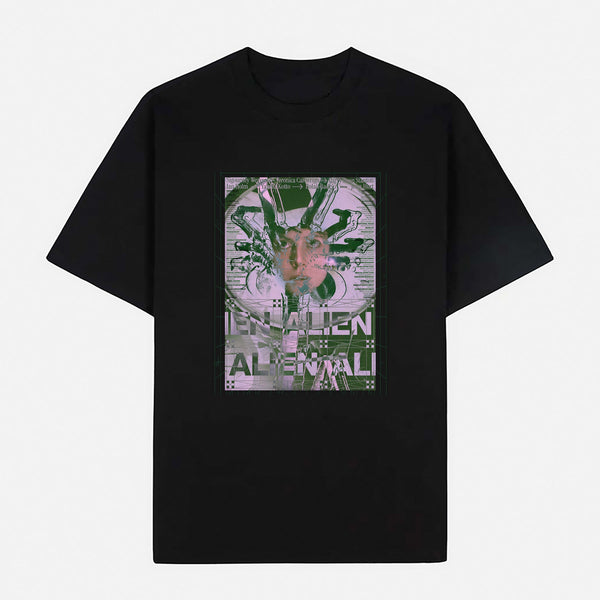 Alien Limited Art Design Graphic Cotton T-Shirt