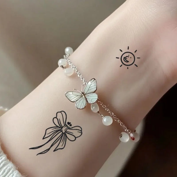 2pcs Healing Doodle Temporary Body Tattoo Stickers