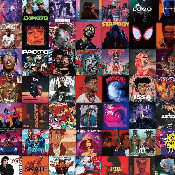 63pcs not repeated singer music album cover waterproof sticker