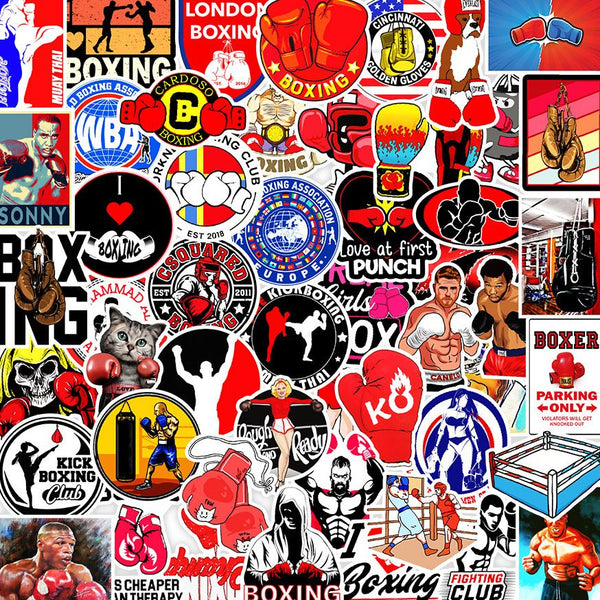 50pcs not repeated boxing fighter sport waterproof sticker