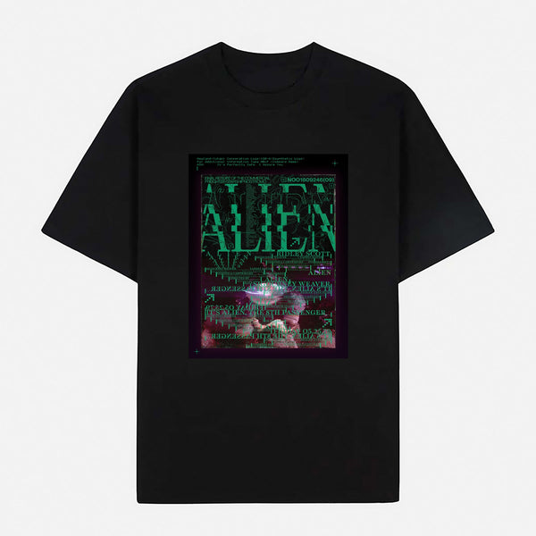 Alien Limited Art Design Graphic Cotton T-Shirt