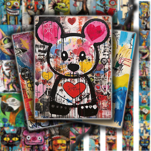 103pcs not repeated Basquiat art doodle waterproof sticker