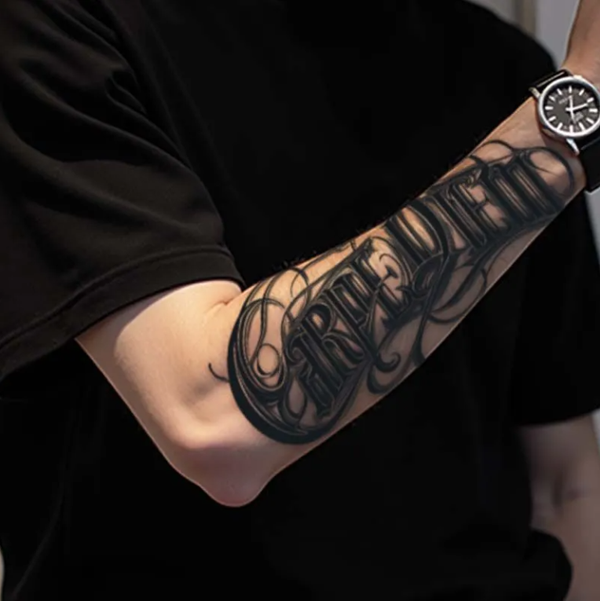 2pcs Soul Calligraphy Temporary Body Tattoo Stickers