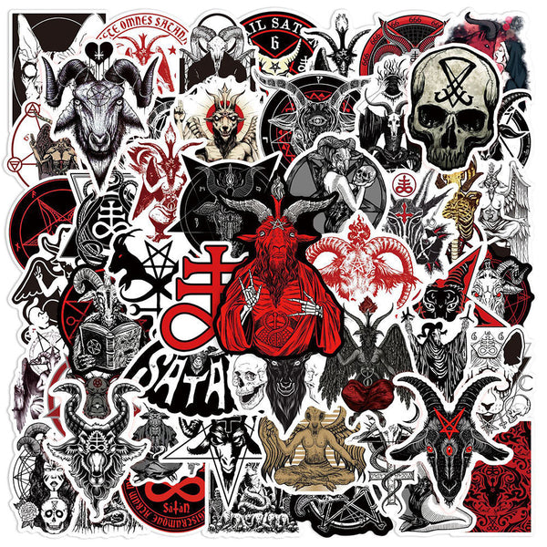 50pcs not repeated dark devil monster waterproof sticker