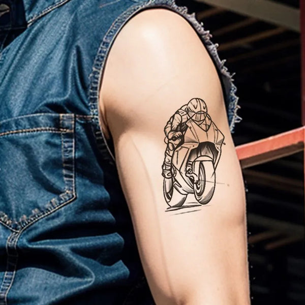 2pcs Street Motorcycle Temporary Body Tattoo Stickers