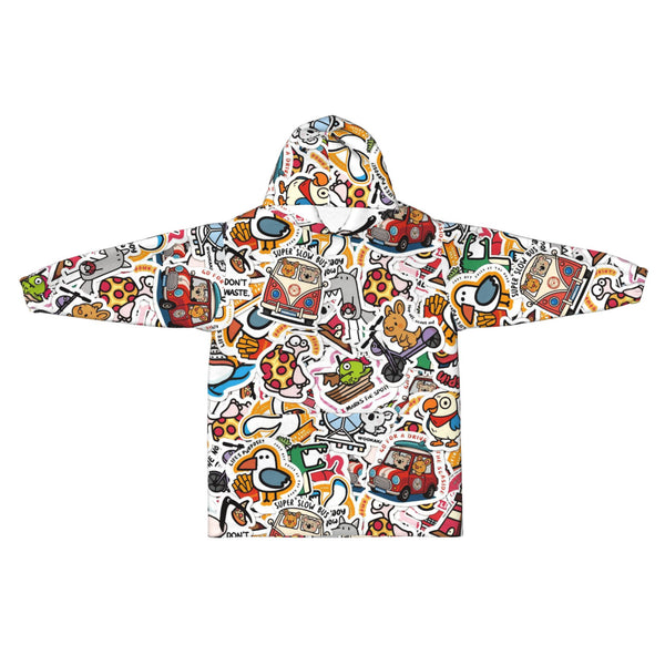 Kids Blanket Hoodie 320g Flannel