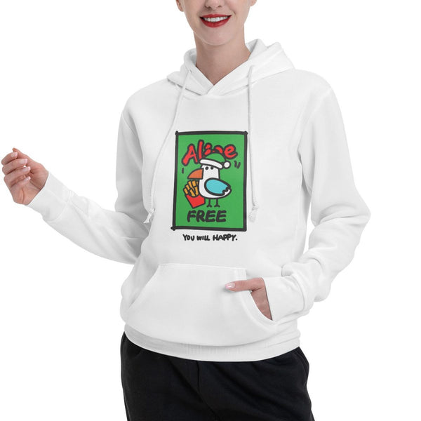 Cartoon Graphic Fleece Hoodie for Men and Women