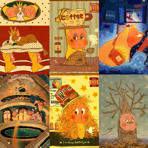 Twinkle Star People Daily Cartoon Cute Merch Journal DIY Stickers Notebook